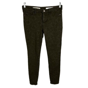 Anthropologie Pilcro Serif Jacquard Textured Black Jeans